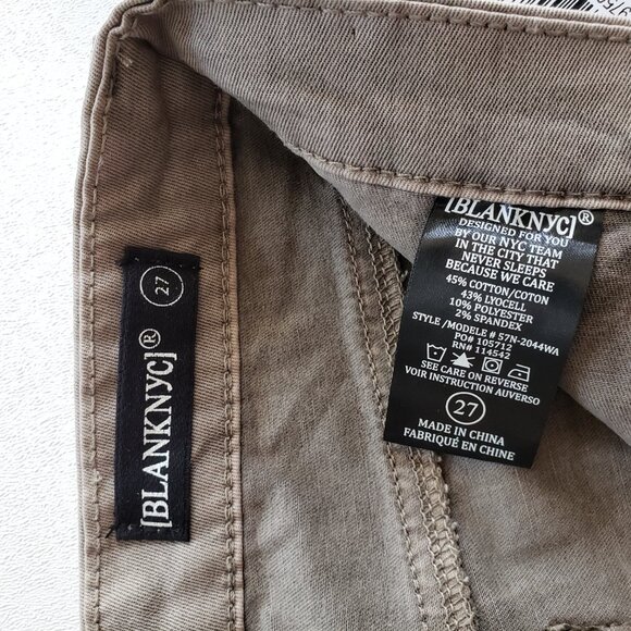 Blank NYC Size 27 Tan Down To Earth Pants NWT - Picture 10 of 14